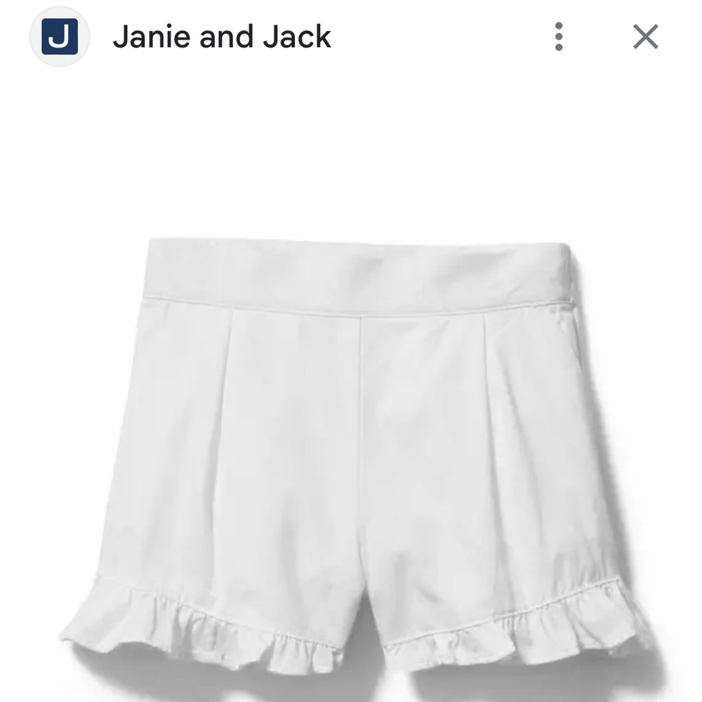 Janie and Jack white ruffle hem shorts